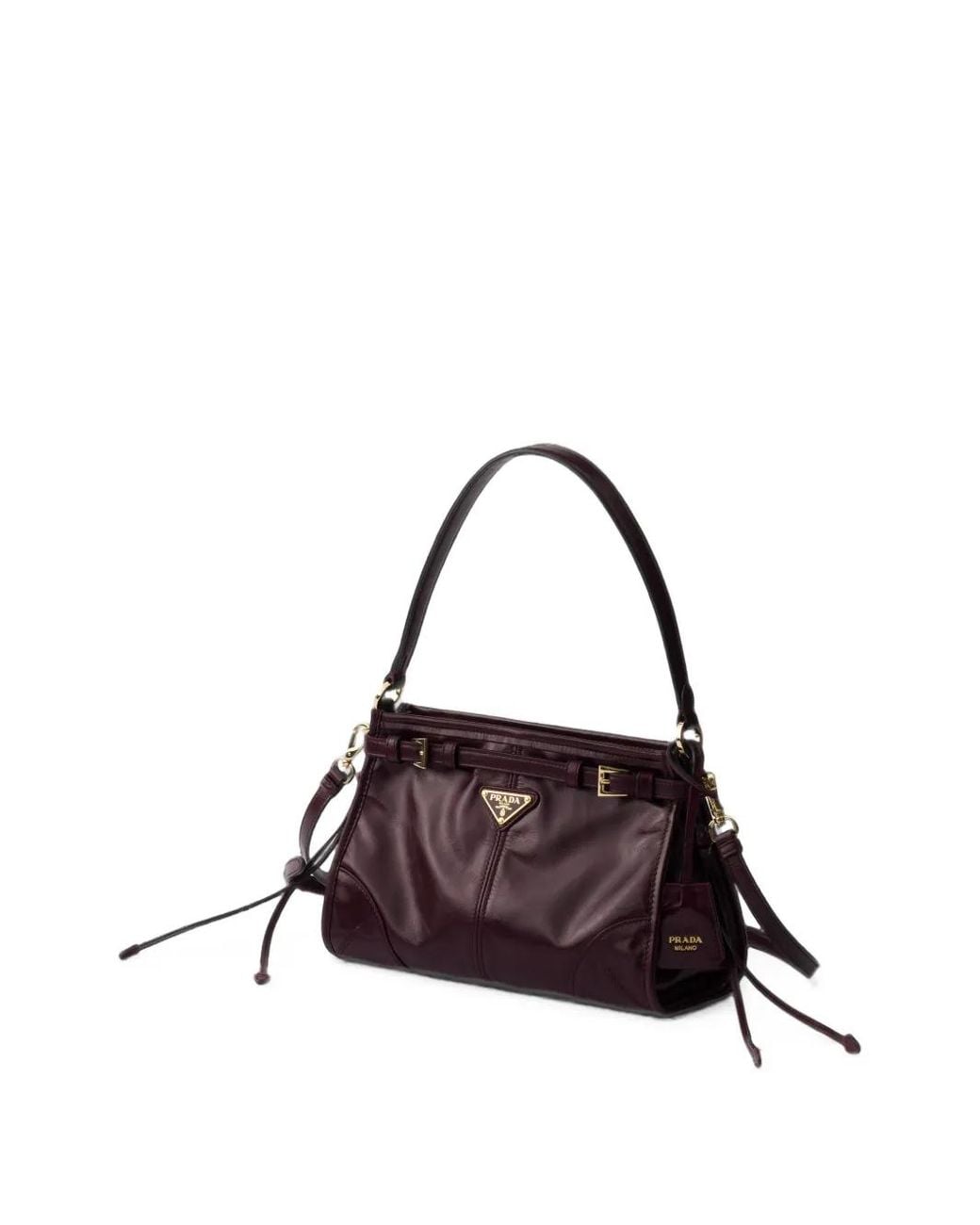 Prada Purple Bonnie Small Leather Handbag