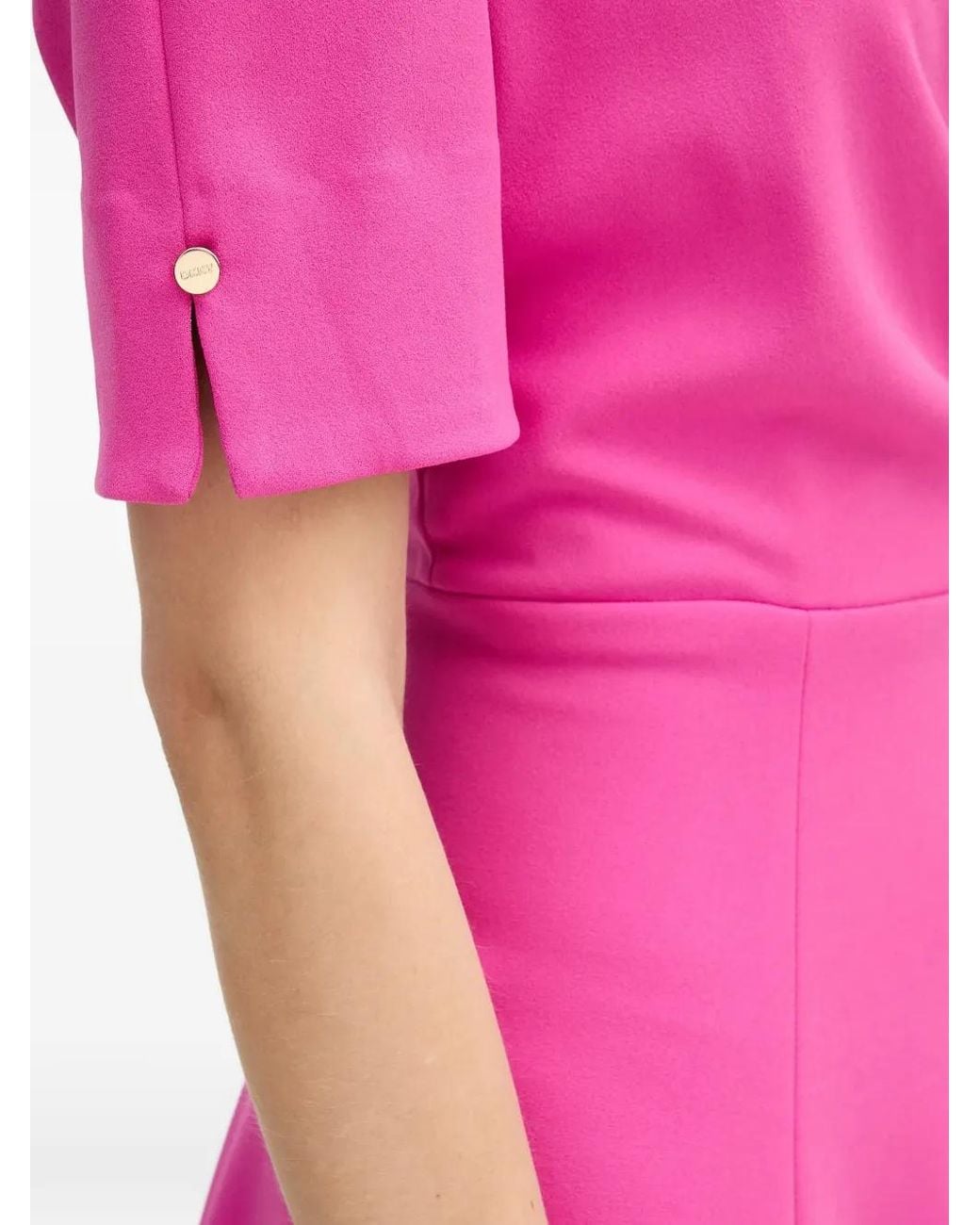 DKNY Pink V-Neck Short-Sleeve Dress
