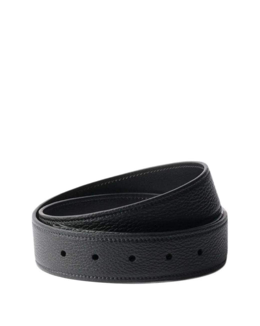 Prada Black Leather Belt Strap for men