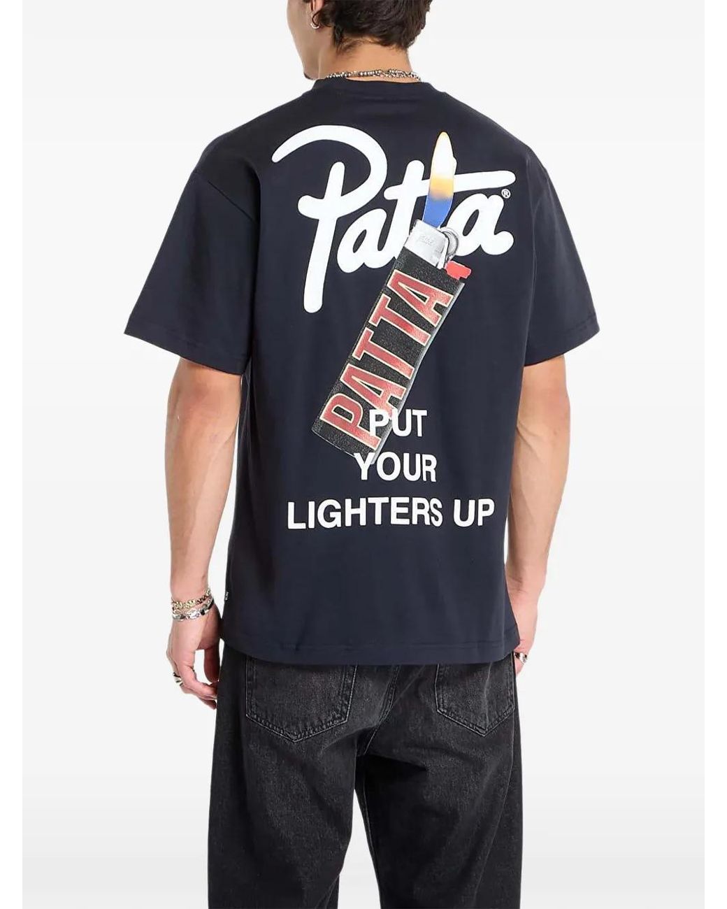 PATTA Blue Lighter Graphic T-Shirt
