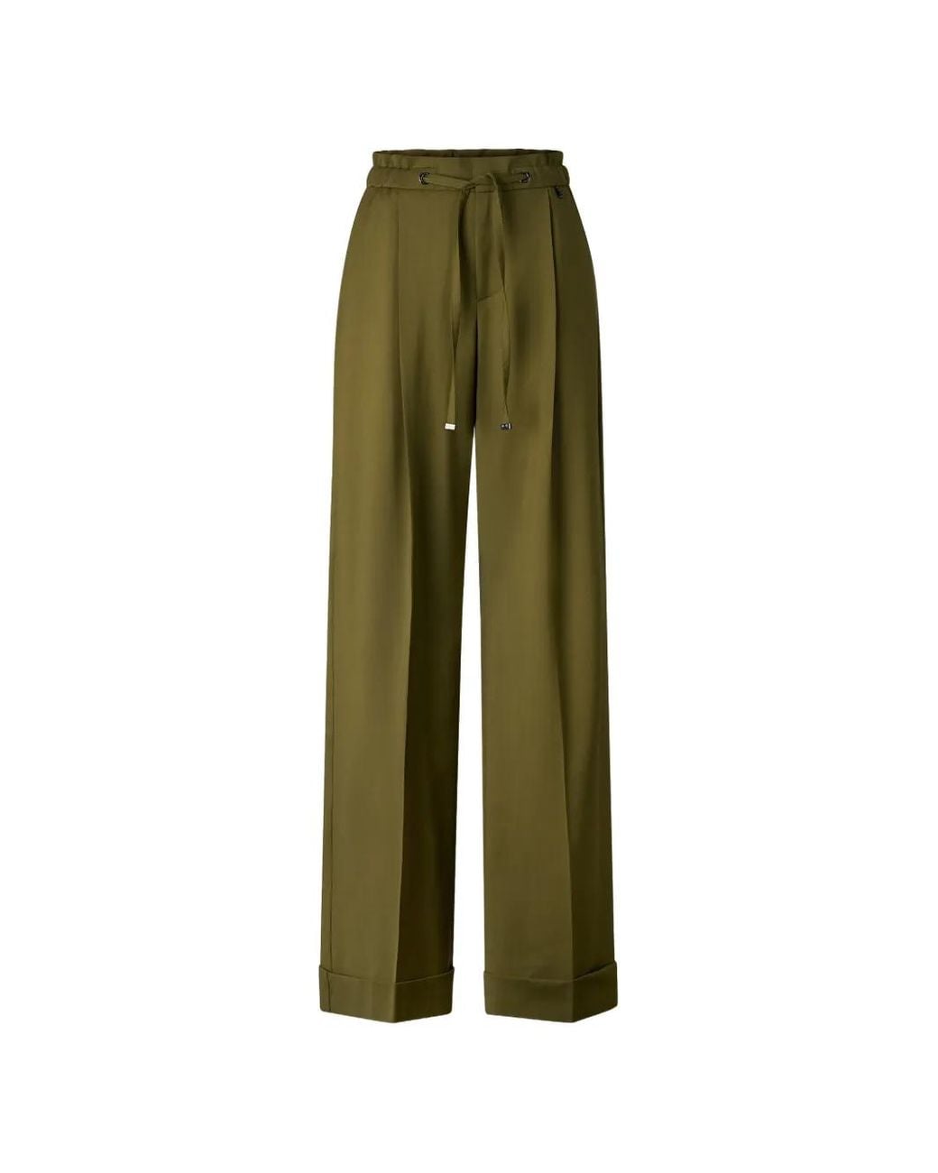 Bogner Green Pantalon Elfy Plissé En Laine
