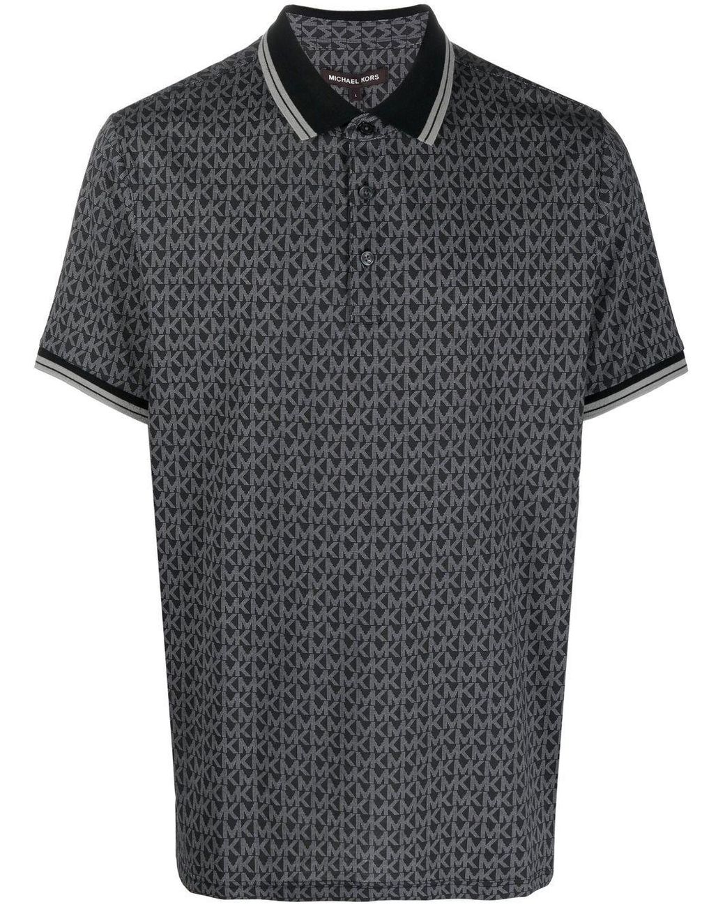 Michael Kors Greenwich Mkmonogram Polo Shirt in Black for Men Lyst UK