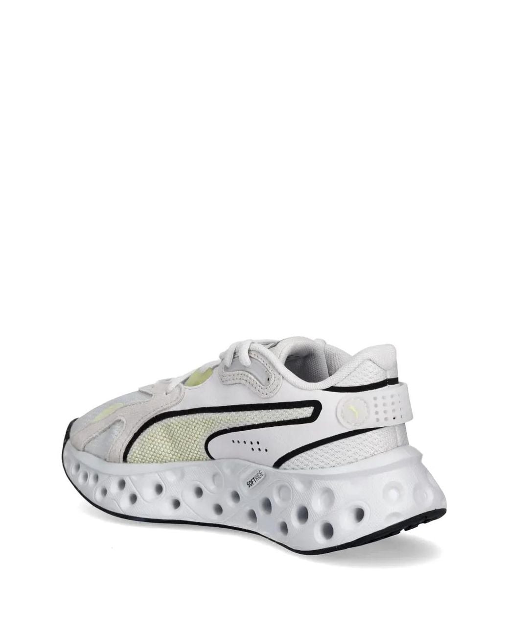 PUMA White Softride Panelled Sneakers