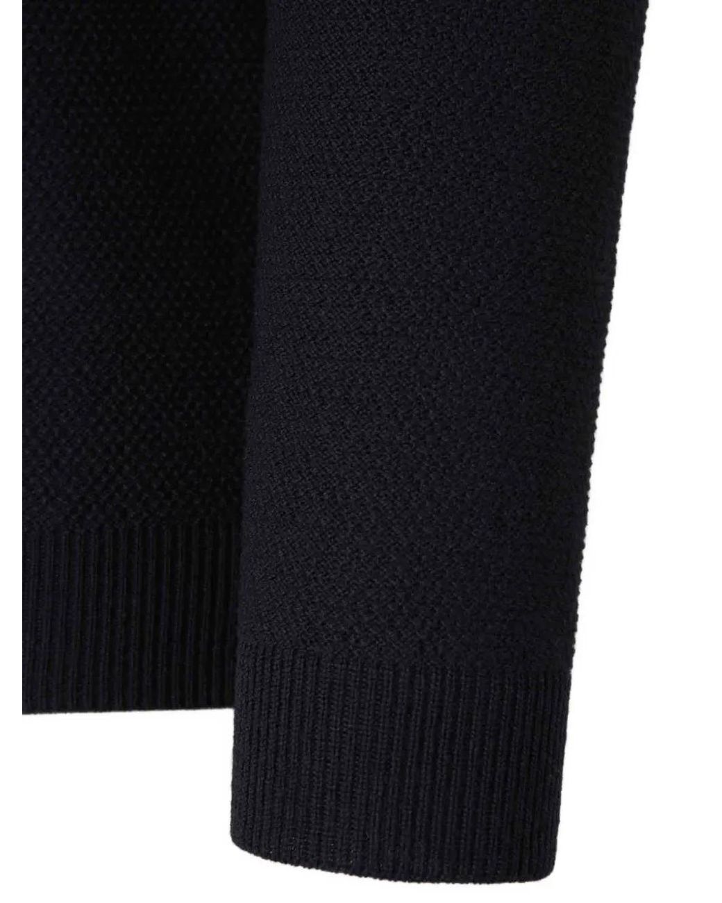 Zanone Blue Waffle-Knit Spread-Collar Polo Shirt for men