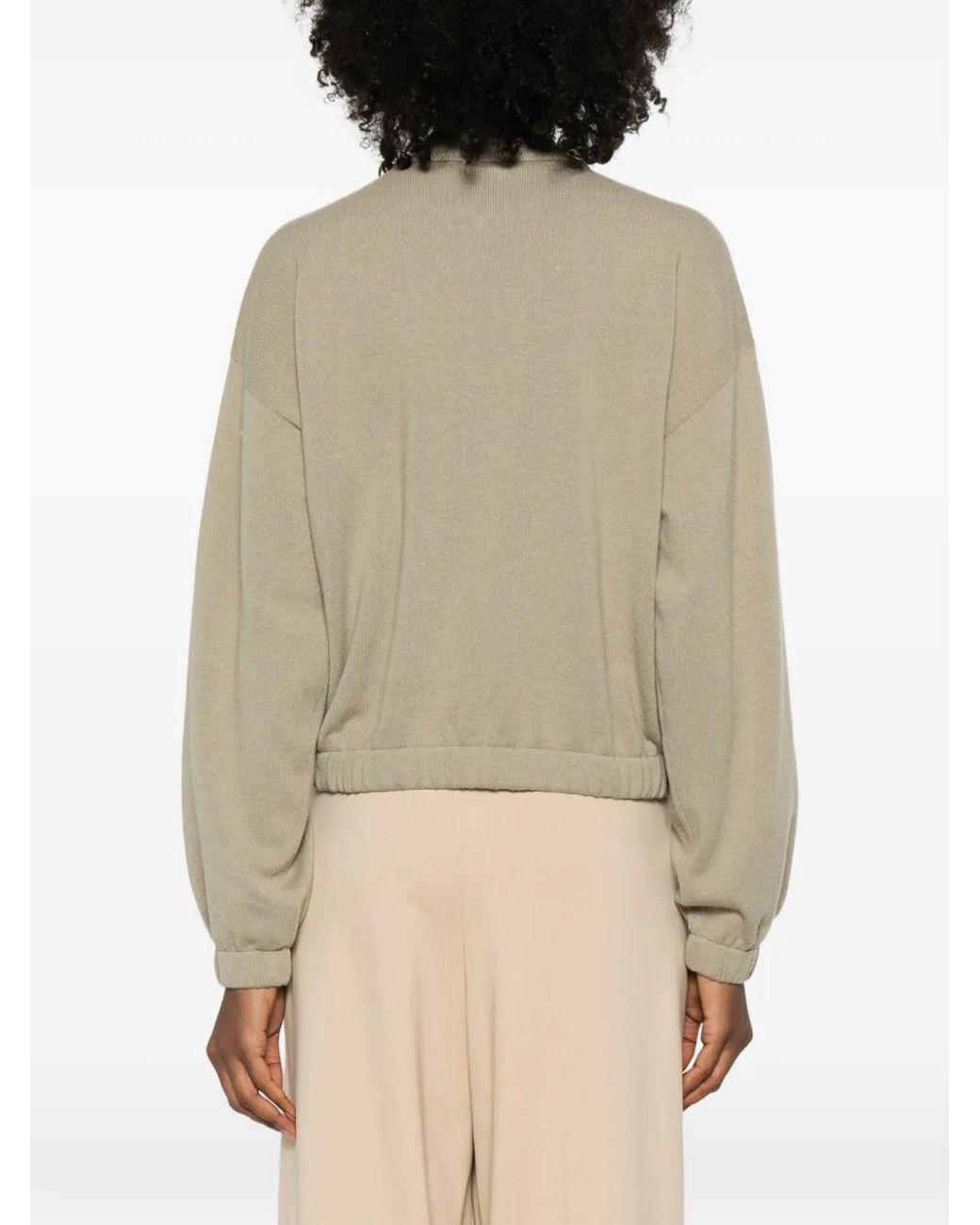 Fabiana Filippi Natural Zip-Fastening Cardigan