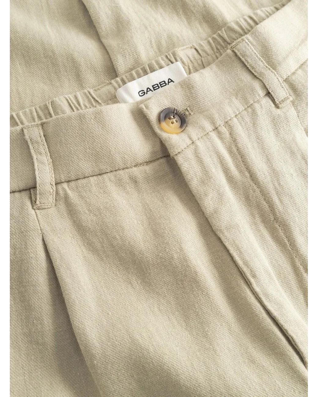 Gabba Natural Pantalon Plissé À Taille Élastiquée for men