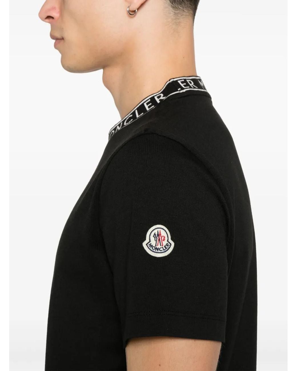 Moncler Black Mini Ss T-Shirt for men