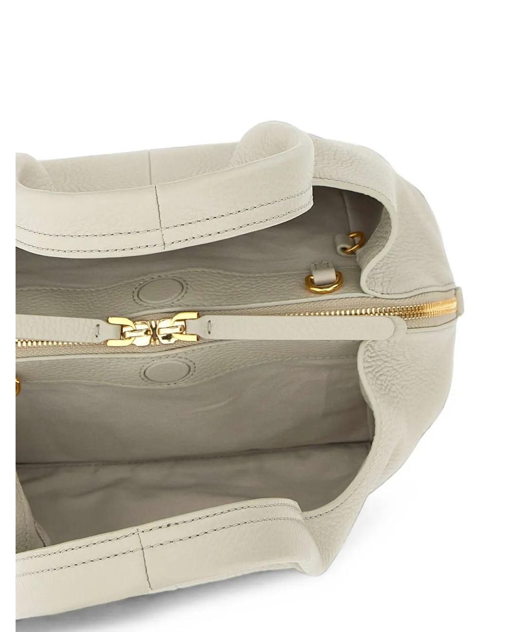 Coccinelle Natural Small Nell Tumbled Leather Tote Bag