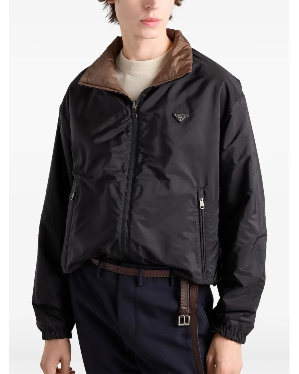Prada Brown Re-Nylon Jacket for men