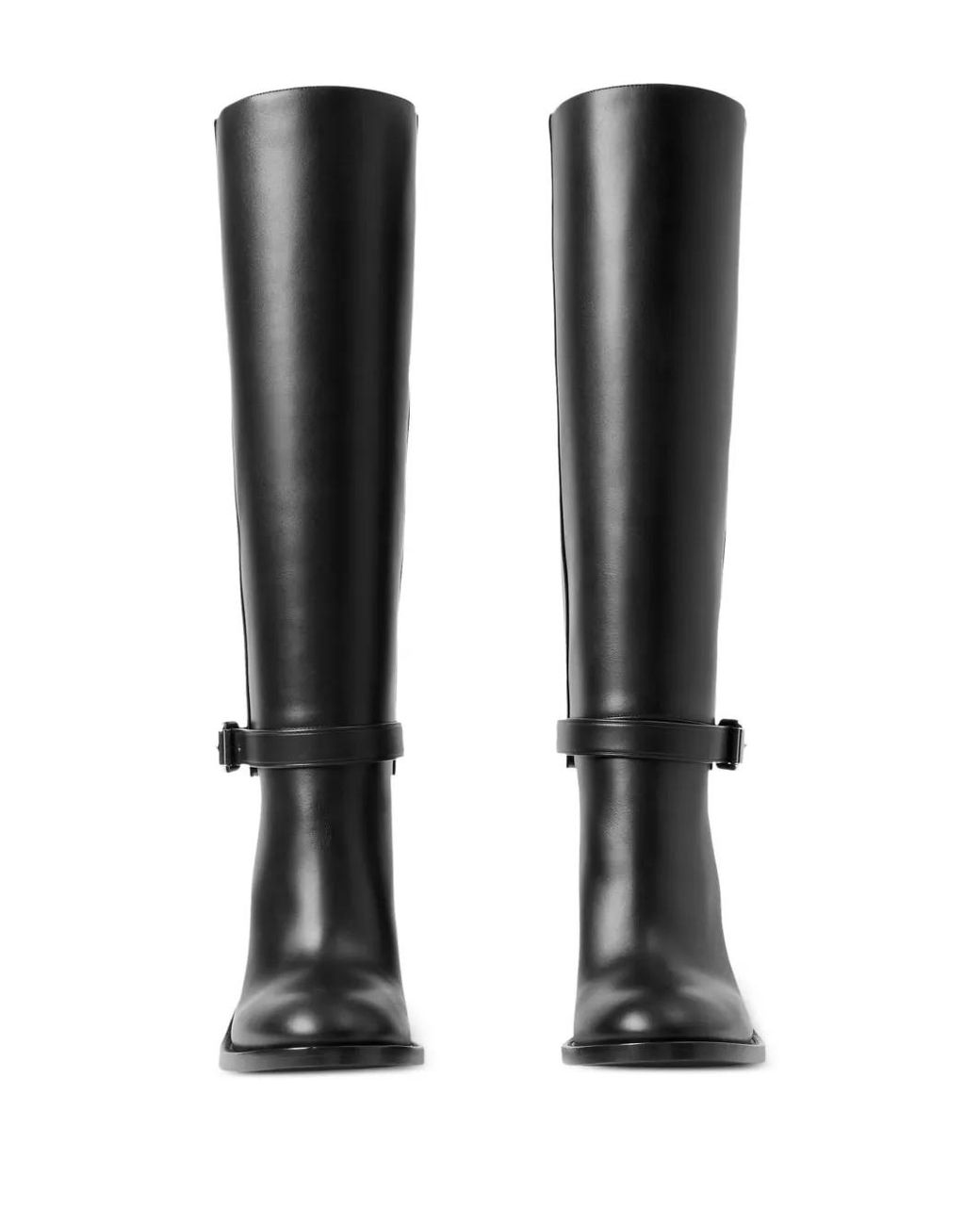 Burberry Black Leather Knee-High Boots