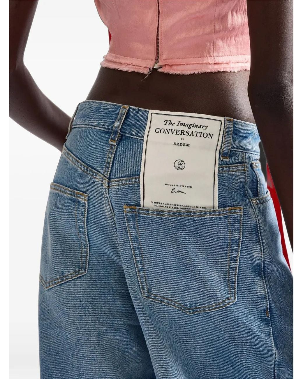 Erdem Blue Stonewashed Straight-Leg Jeans