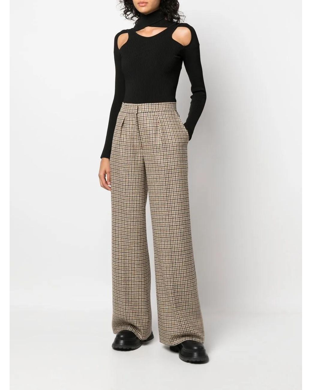 Palm Angels Brown Wool Trousers
