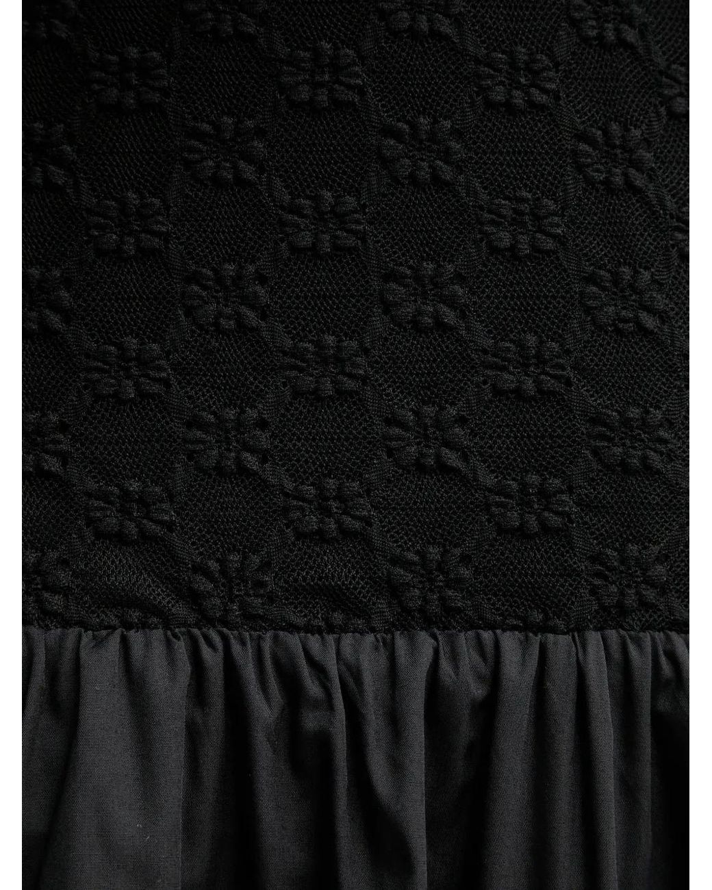 Bardot Black Floral-Pattern Midi Dress