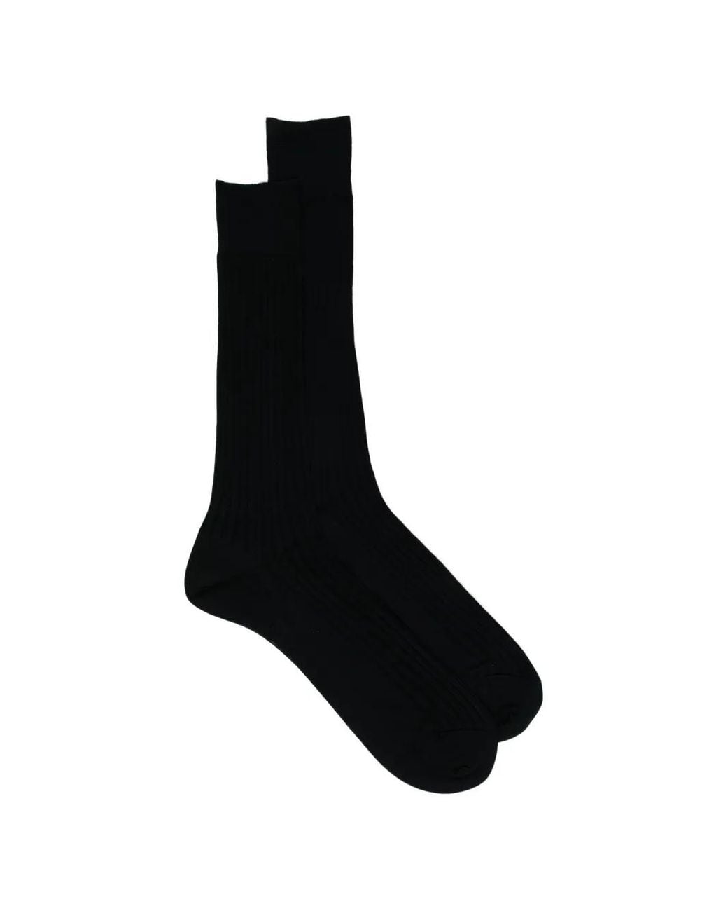 Zegna Black Logo-Print Socks
