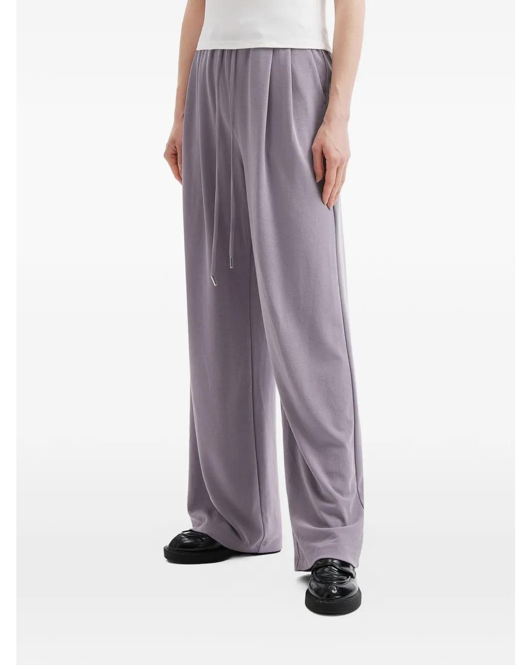 B+ AB Purple Drawstring Palazzo Pants