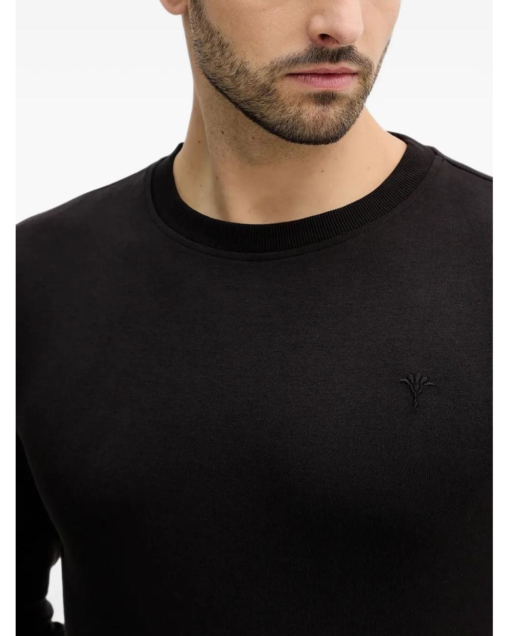 Joop! Black Pino Logo-Embroidered Long-Sleeve T-Shirt for men