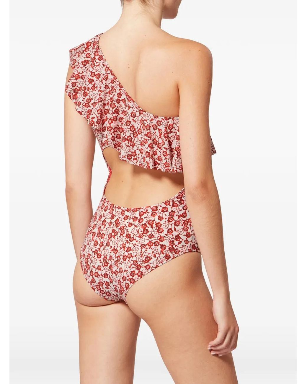 Isabel Marant Red Sicilya One-Piece Swimsuit
