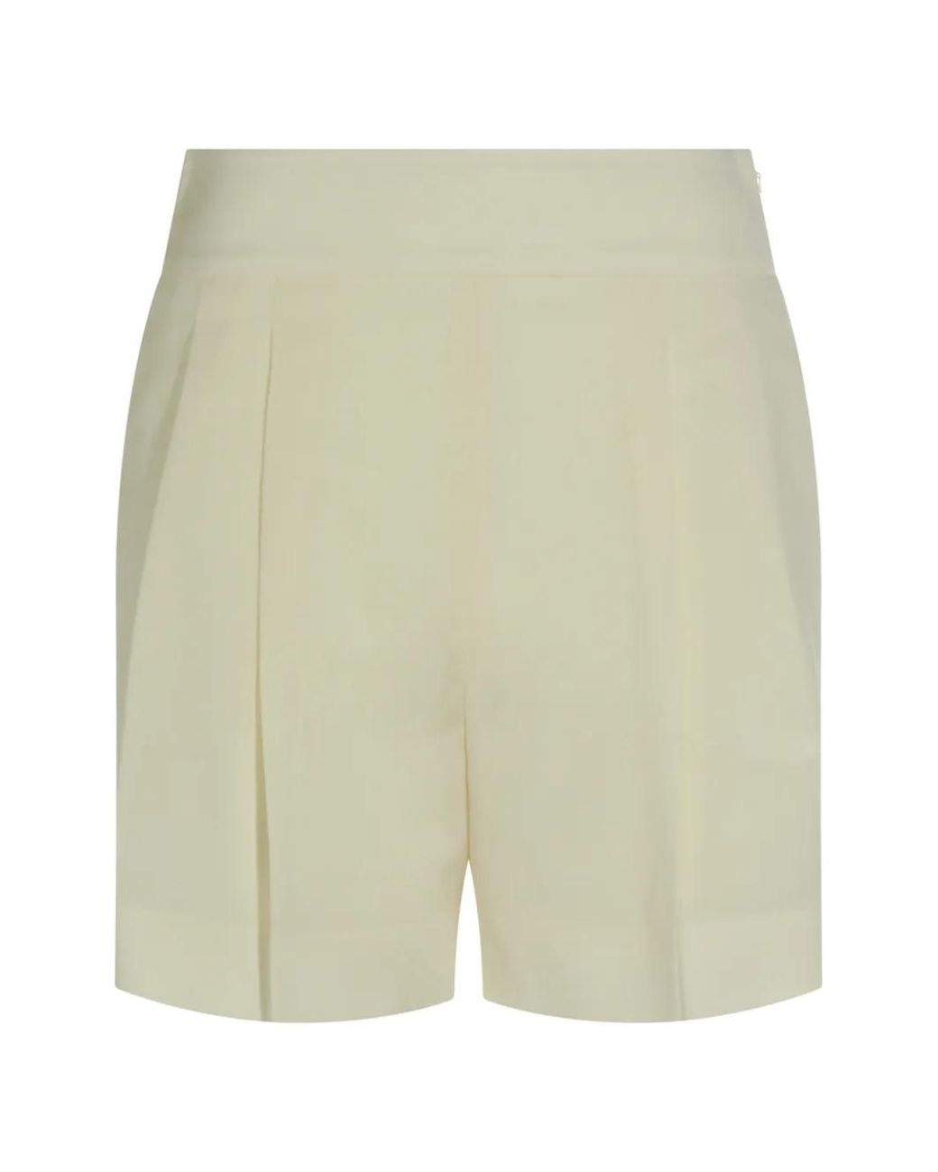 Max Mara Natural Pleated Tailored Shorts