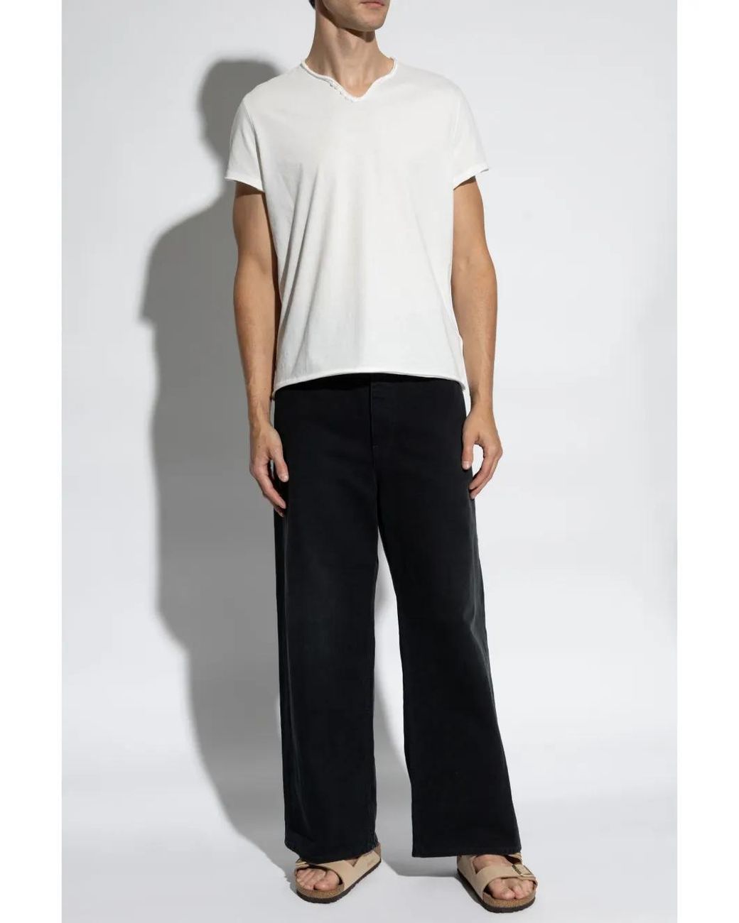 Zadig & Voltaire White Monastir Henley T-Shirt for men