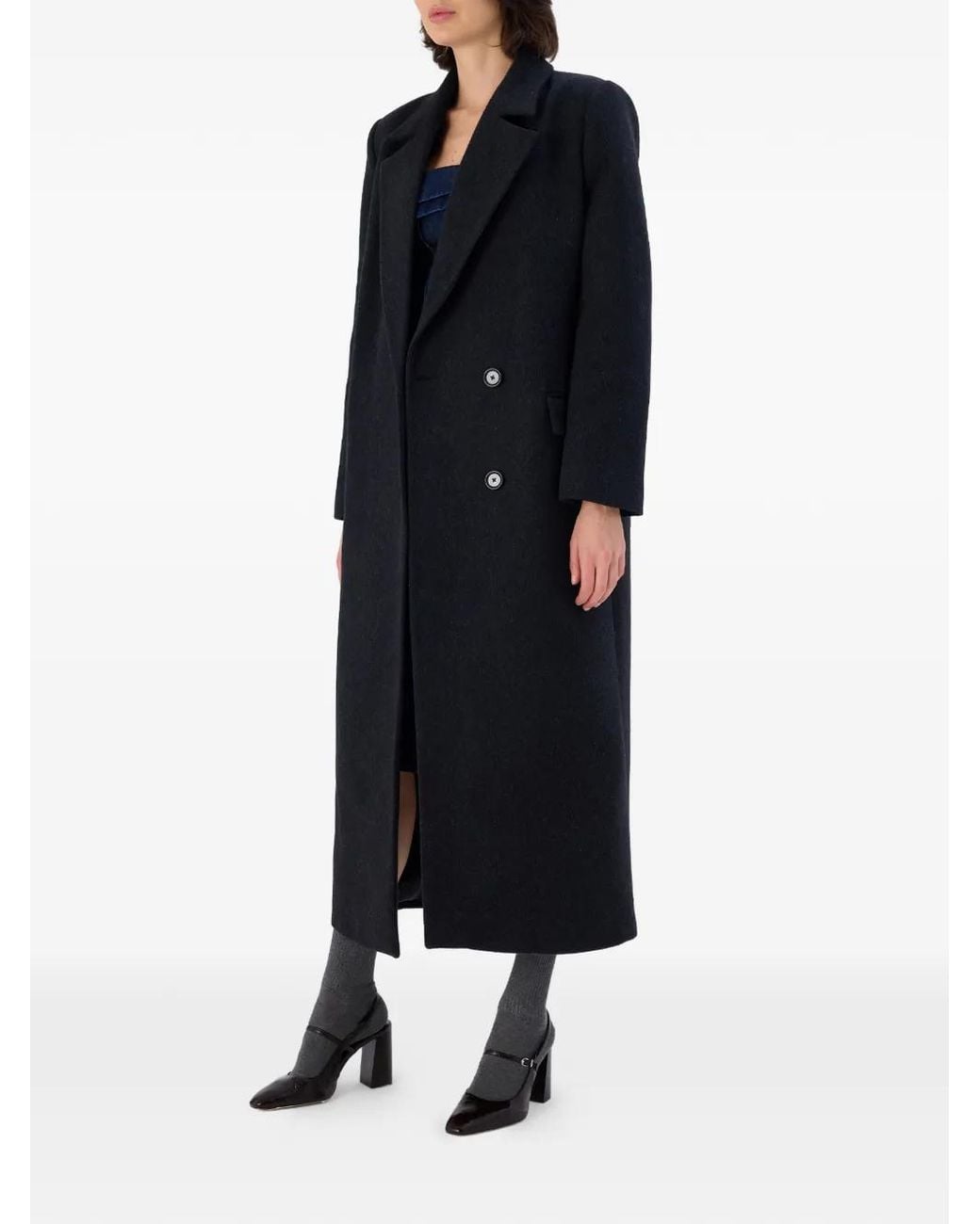Occleus Black Sasha Double-Breasted Coat