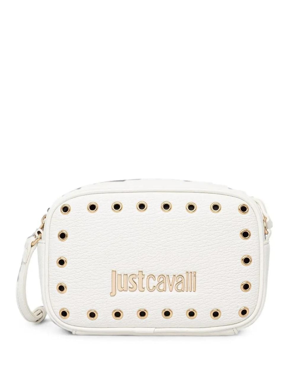 Just Cavalli Natural Eyelet-Detail Cross Body Bag
