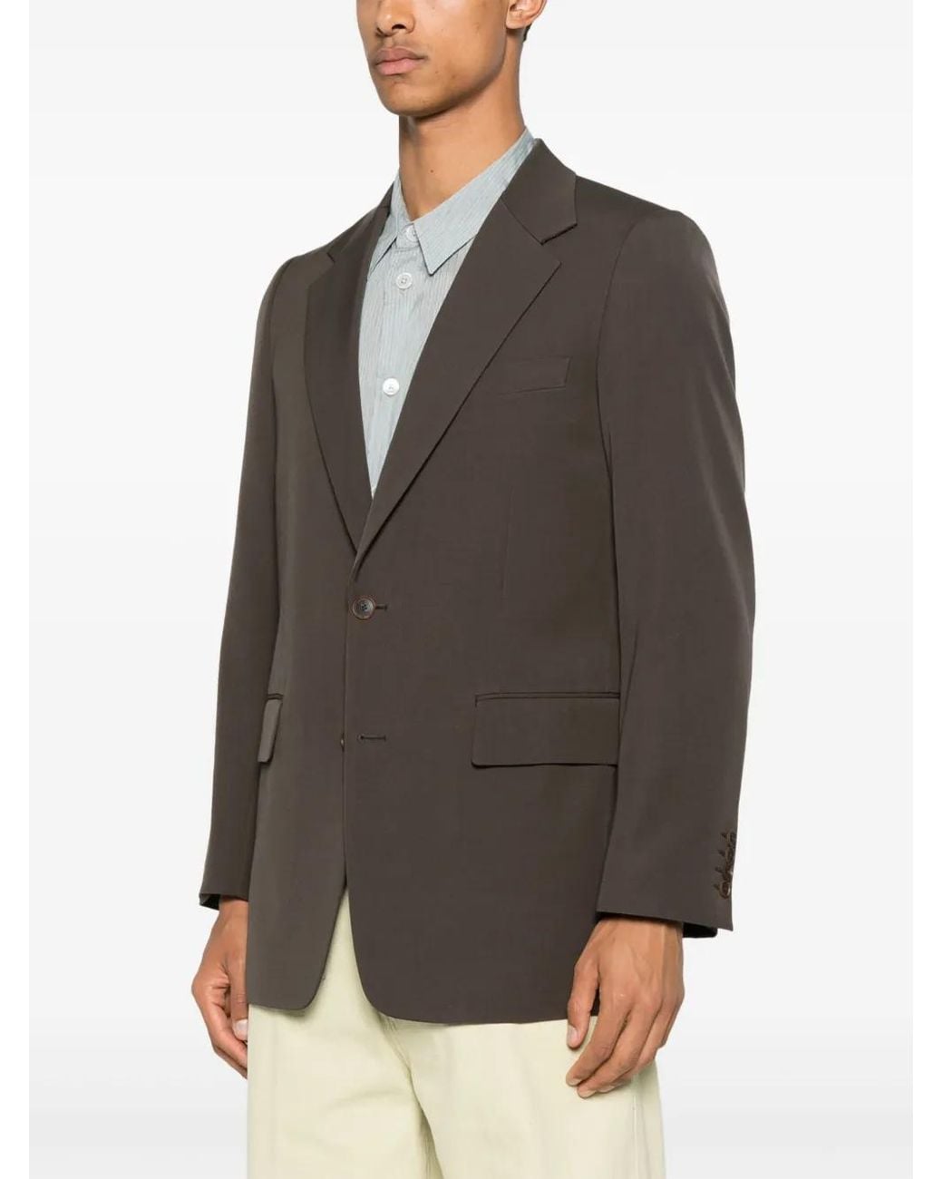 Auralee Gray Wool Blazer for men