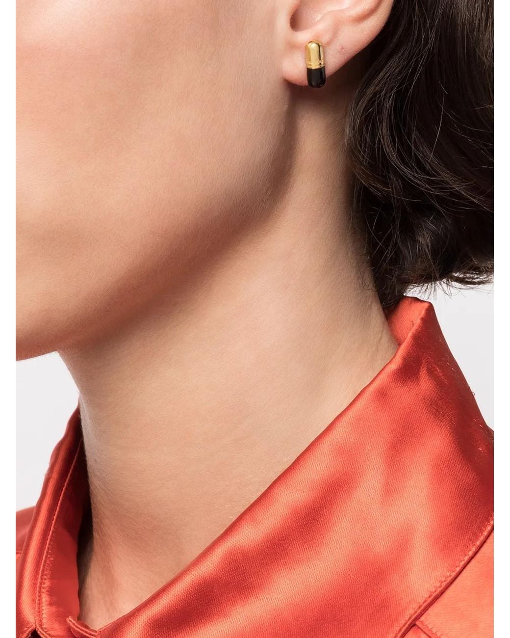 True Rocks Metallic Single Pill Stud Earring