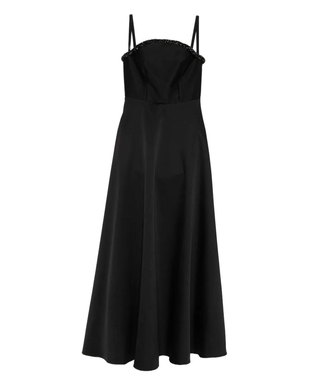 Roland Mouret Black Crystal-Embellishment Maxi Dress