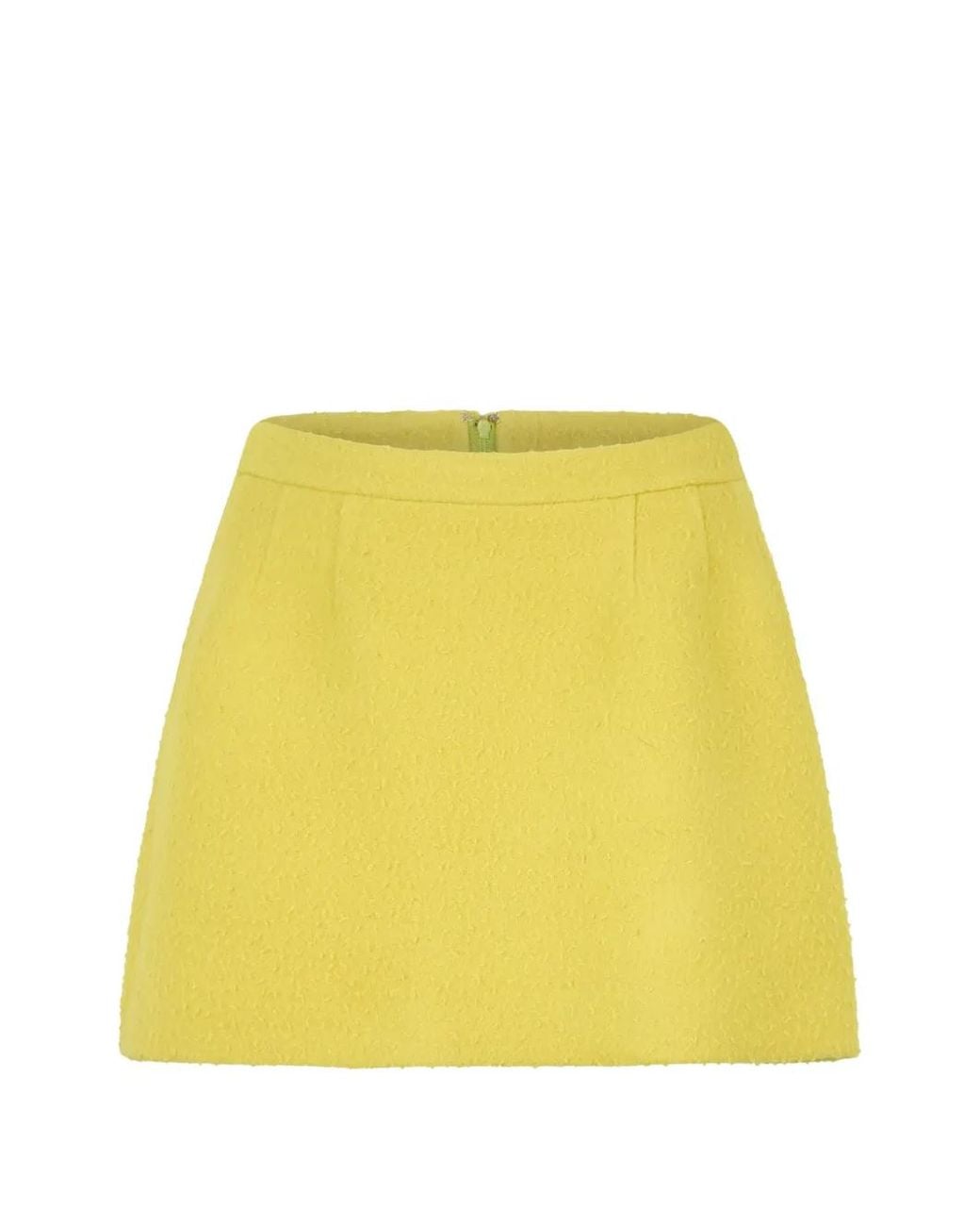 Valentino Garavani Zip-Fastening Mini Skirt in Yellow | Lyst UK