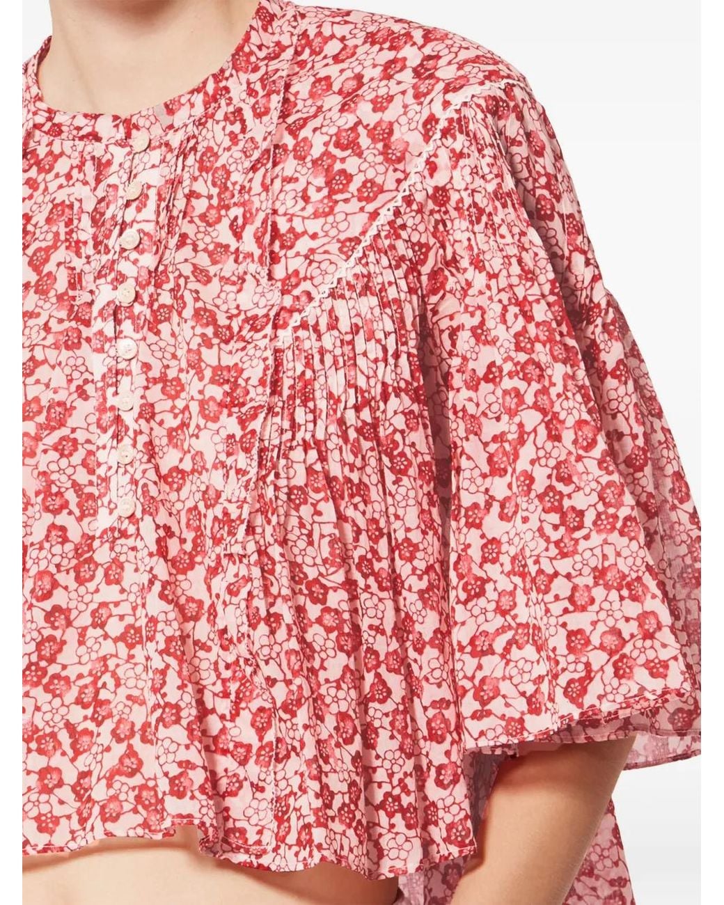Isabel Marant Pink Veelia Floral-Print Top
