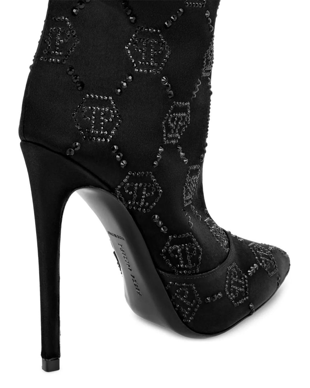 Philipp Plein Black Monogram Boots