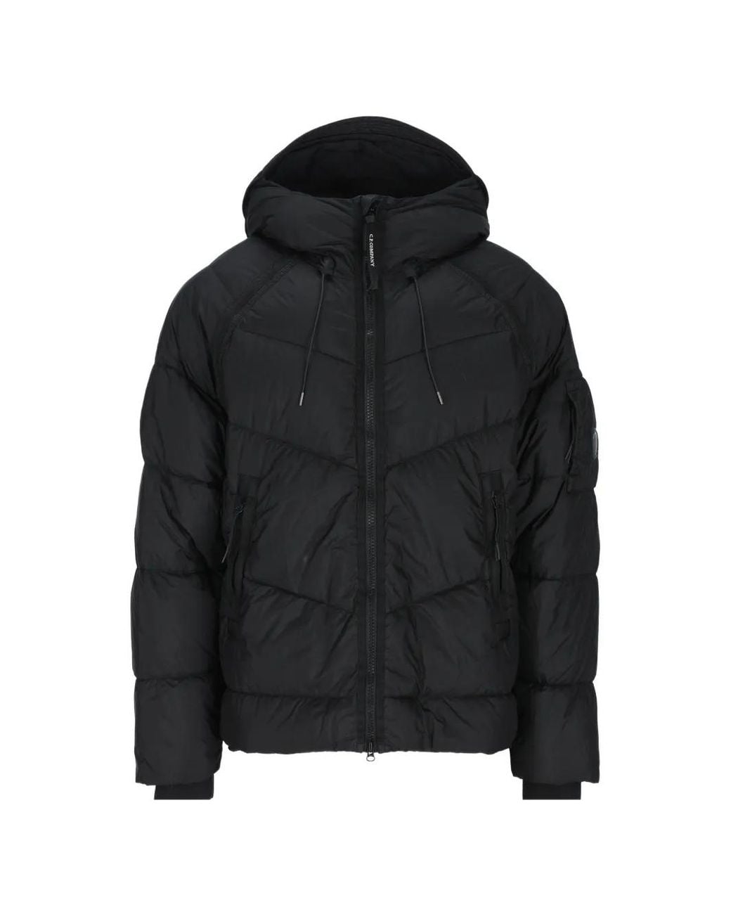 C P Company Black Lens Hooded Jacket for men