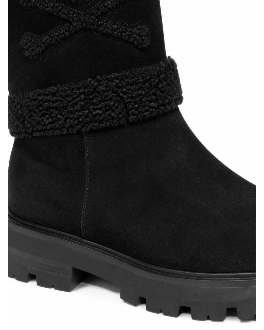 Philipp Plein Black Skull And Bones Suede Boots