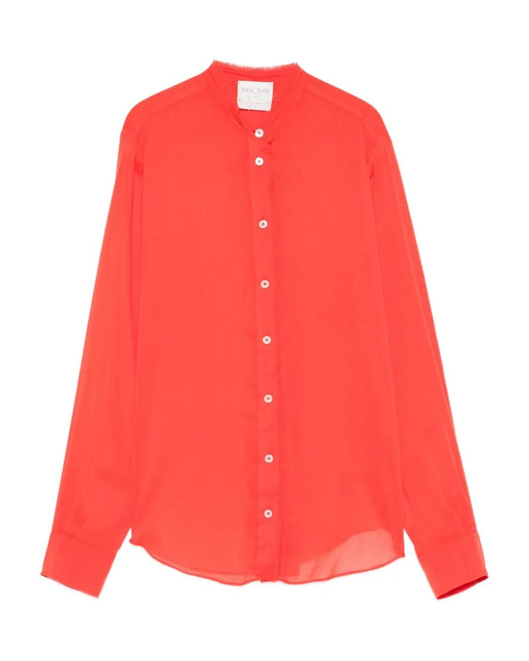 Forte_forte Red Voile Henley Shirt