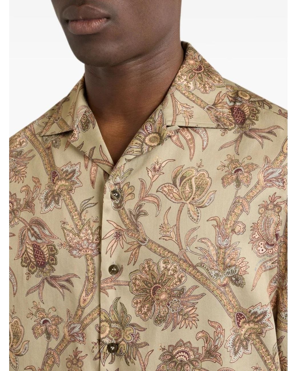 Camicia Bowling di Etro in Natural da Uomo
