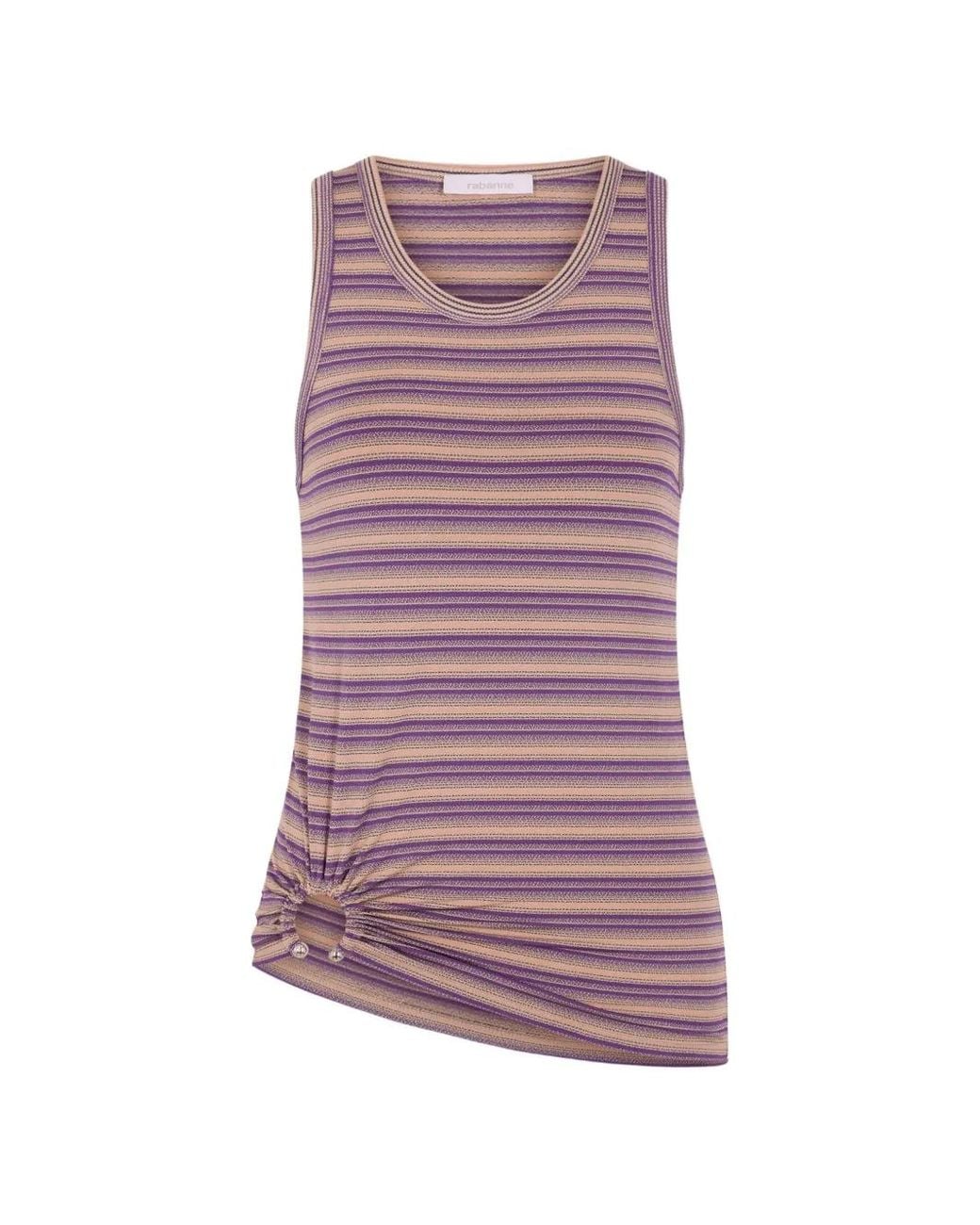 Rabanne Purple Striped Piercing Tank Top