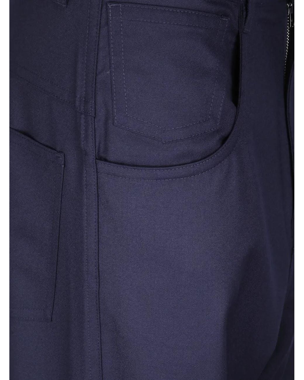 Sofie D'Hoore Blue Low-Crotch Wool Trousers