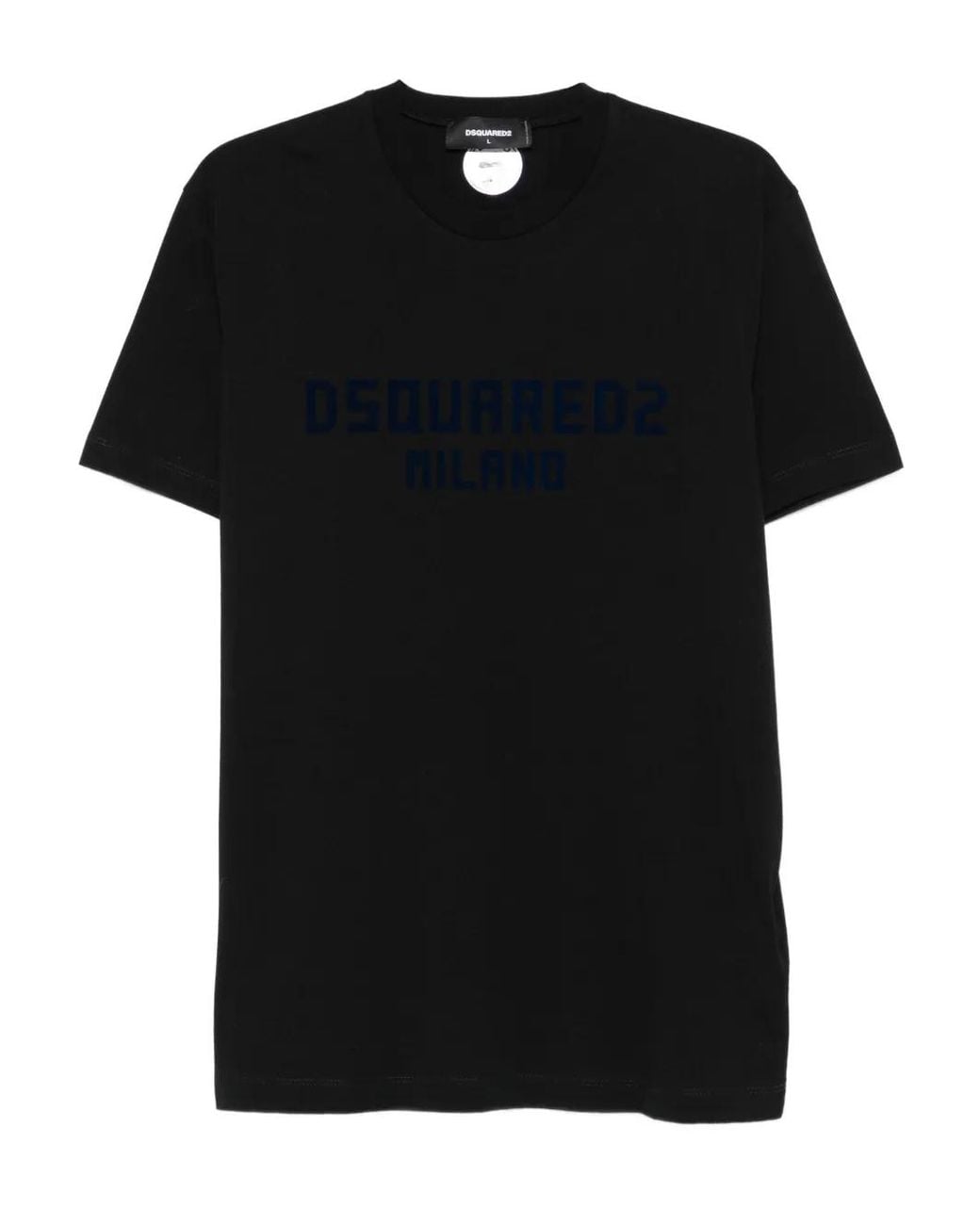 DSquared² Black Short-Sleeve T-Shirt With Embossed Logo for men
