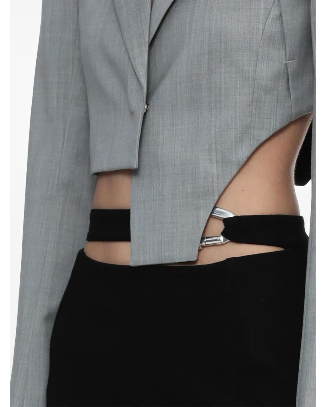HELIOT EMIL Blue Asymmetric Virgin-Wool Blazer
