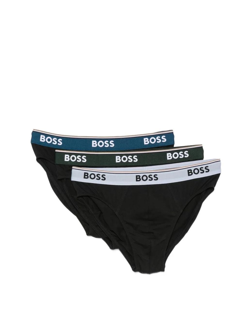 Boss Black Logo-Waistband Pack-Of-Three Briefs Set Of Three for men