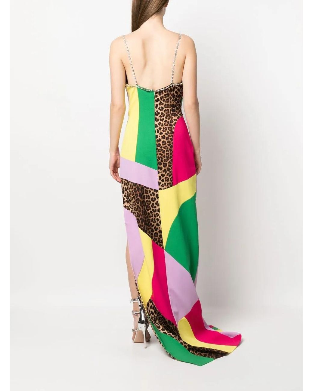 Philipp Plein Jurk Met Patchwork in het Pink
