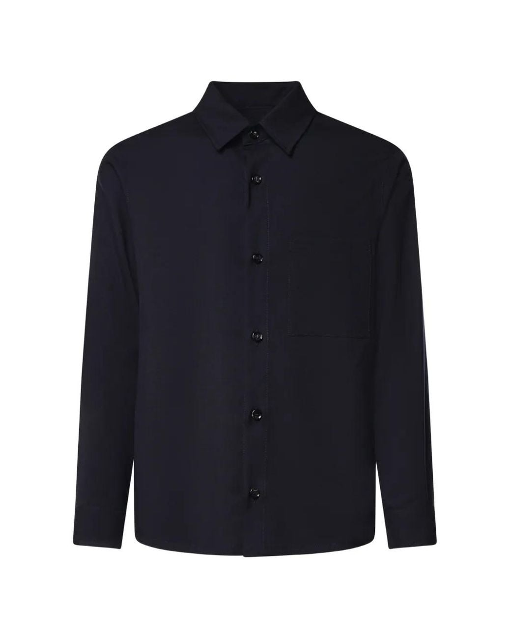 BE ABLE Blue Chest-Pocket Long-Sleeved Shirt for men