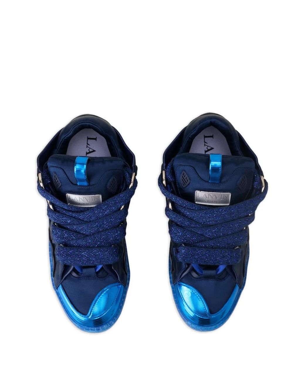 Lanvin Sneakers Mit Metallic-Kappe in Blue für Herren