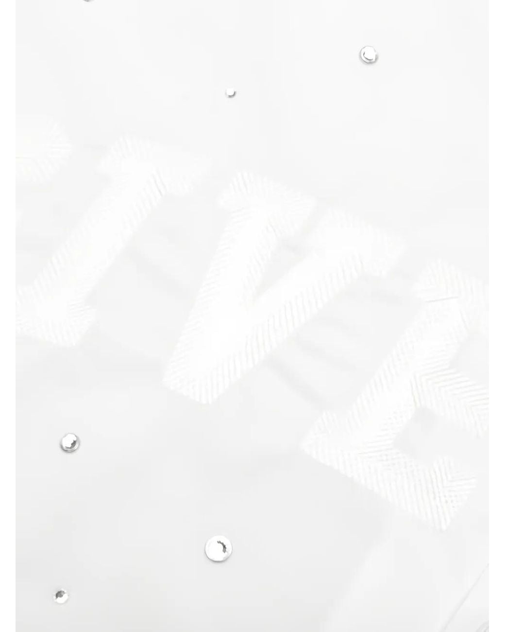 Givenchy White Rhinestone-Embellished Logo-Print Shirt for men