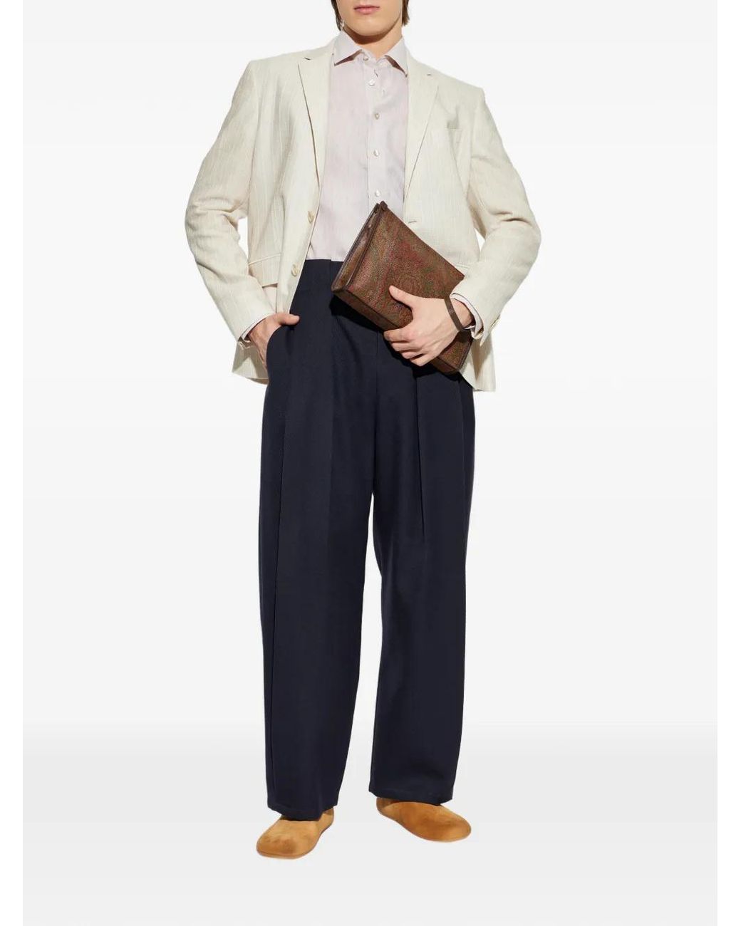 Etro White Blazer With Striped Pattern for men