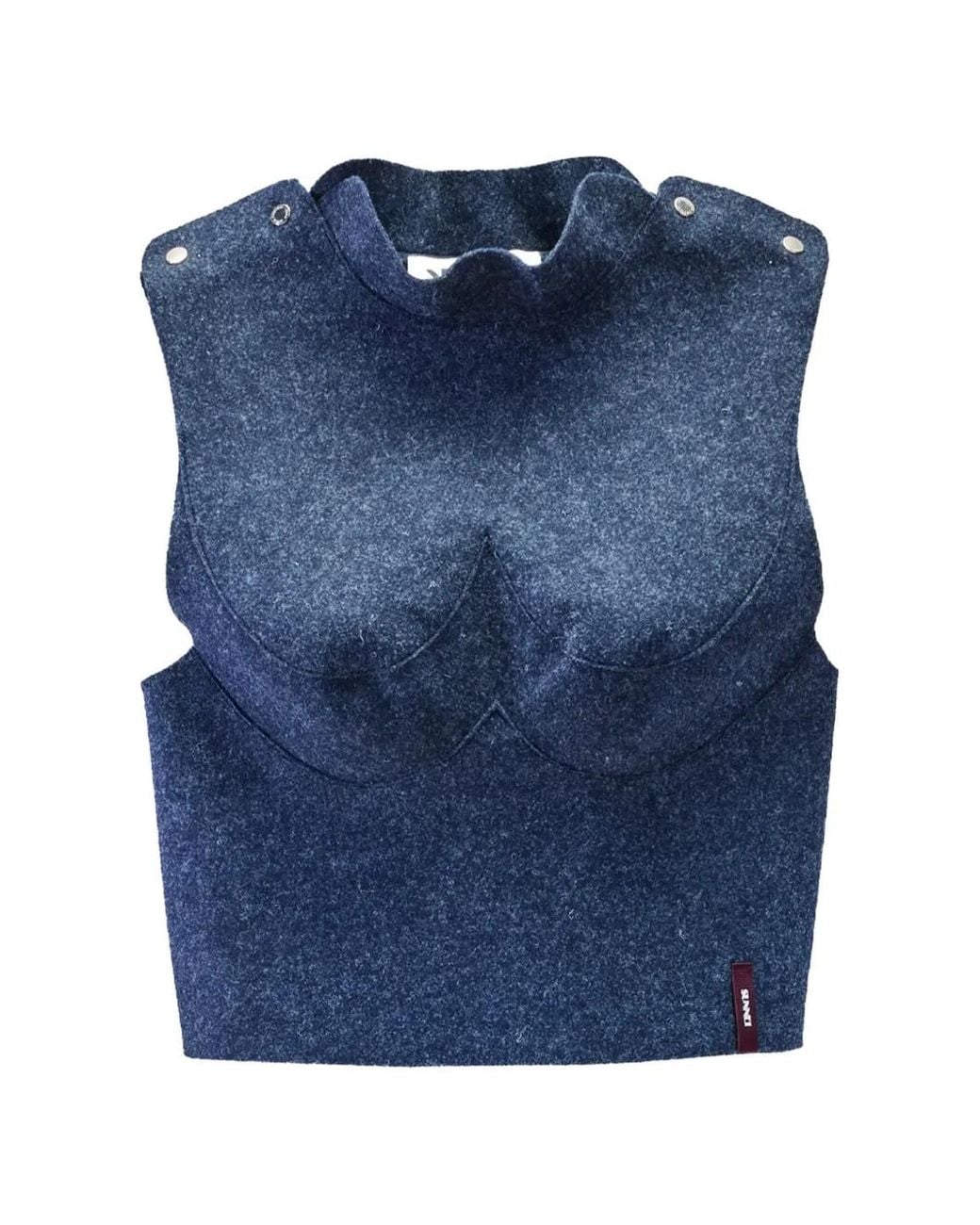 Sunnei Blue Armatura Press-Stud Top
