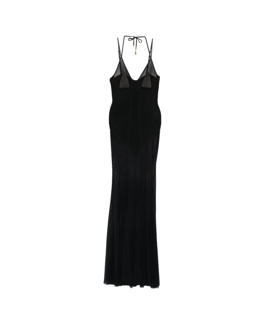 Elisabetta Franchi Black Carpet Tulle And Satin Dress