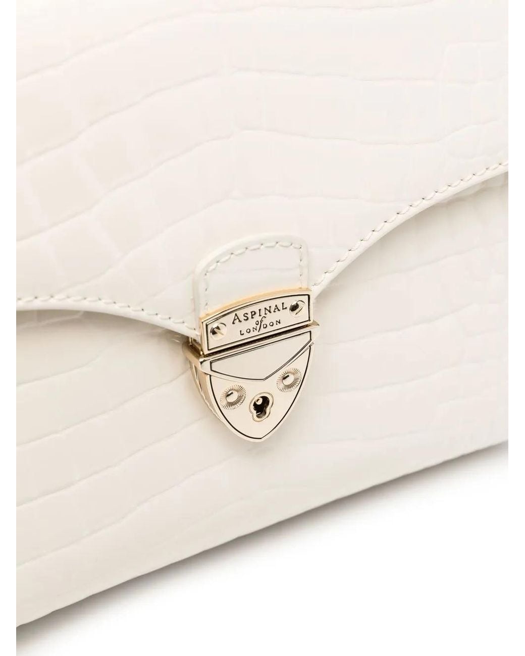 Aspinal White Midi Mayfair Top-Handle Bag