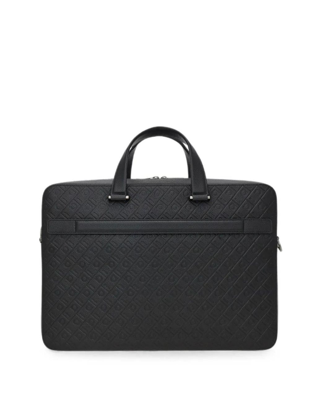 Ferragamo Black Monogram Briefcase for men