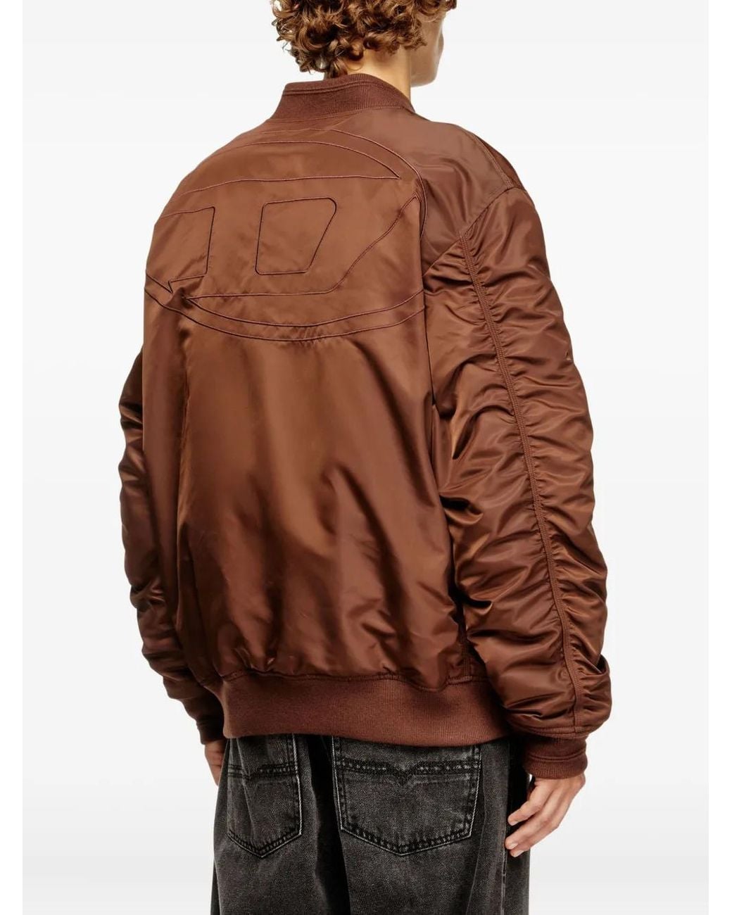 DIESEL Brown J-Held Oval D Padded Bomber Jacket for men